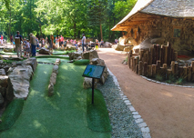 Jump over water Adventure Golf in Germany