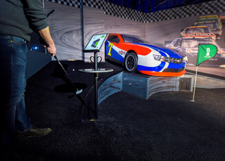 Adventure Golf with a race car