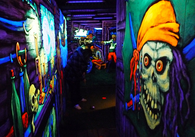 Blacklight inside the pirate ship