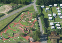 Helicopter shot at the Adventure Golf