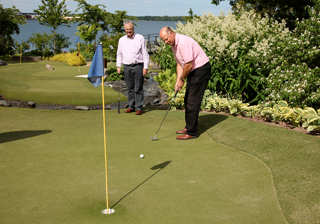 Man aiming at the cup