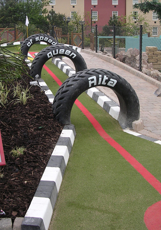 Tires over the fairway