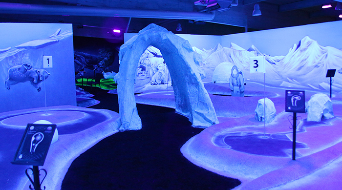 Winter black light golf