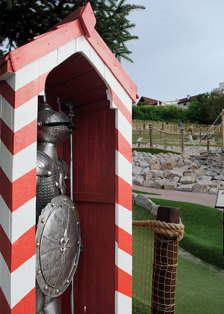 Knight watching over the golf course