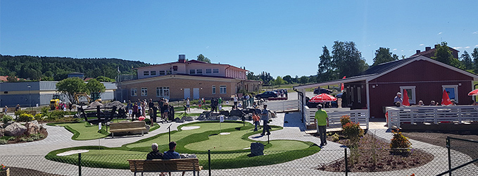The adventure golf in Sundsvall had many players at the premiere