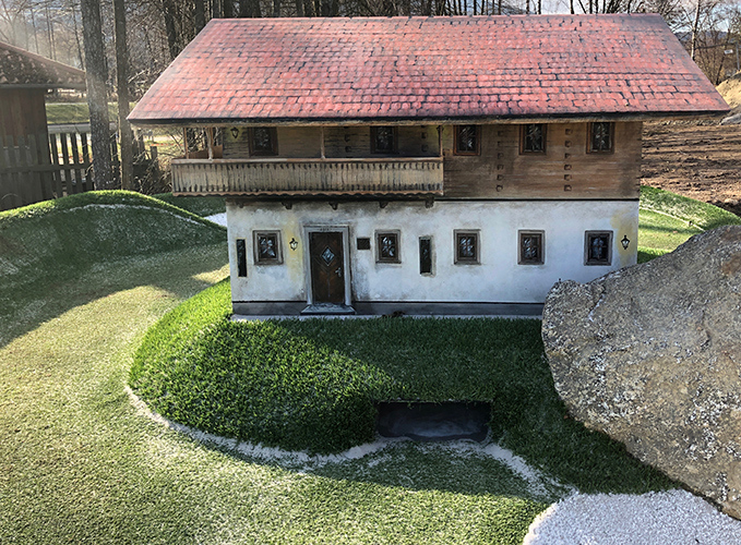 Model of a local house close to the adventure golf